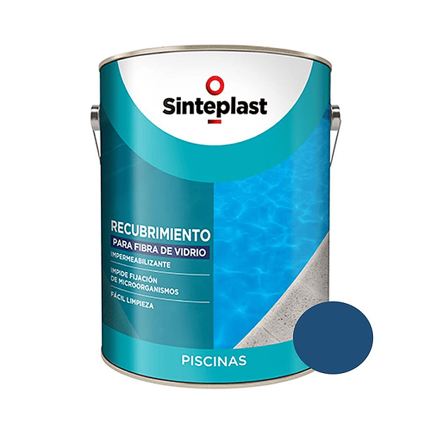 PINTURA PARA PISCINA FIBRA Y PLASTICO AZUL 10L 1