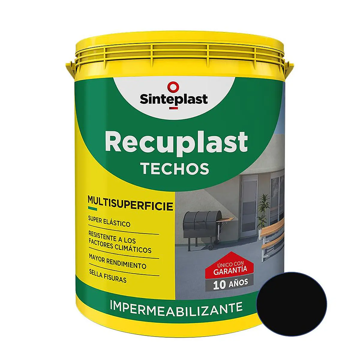 SINTEPLAST RECUPLAST TECHOS NEGRO 20KG