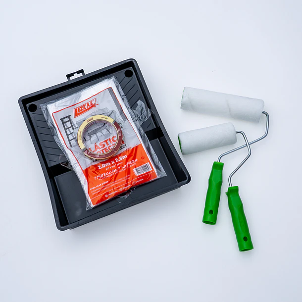 LIZCAL KIT 2 RODILLOS FIBRA PC 18-12 CM + CINTA