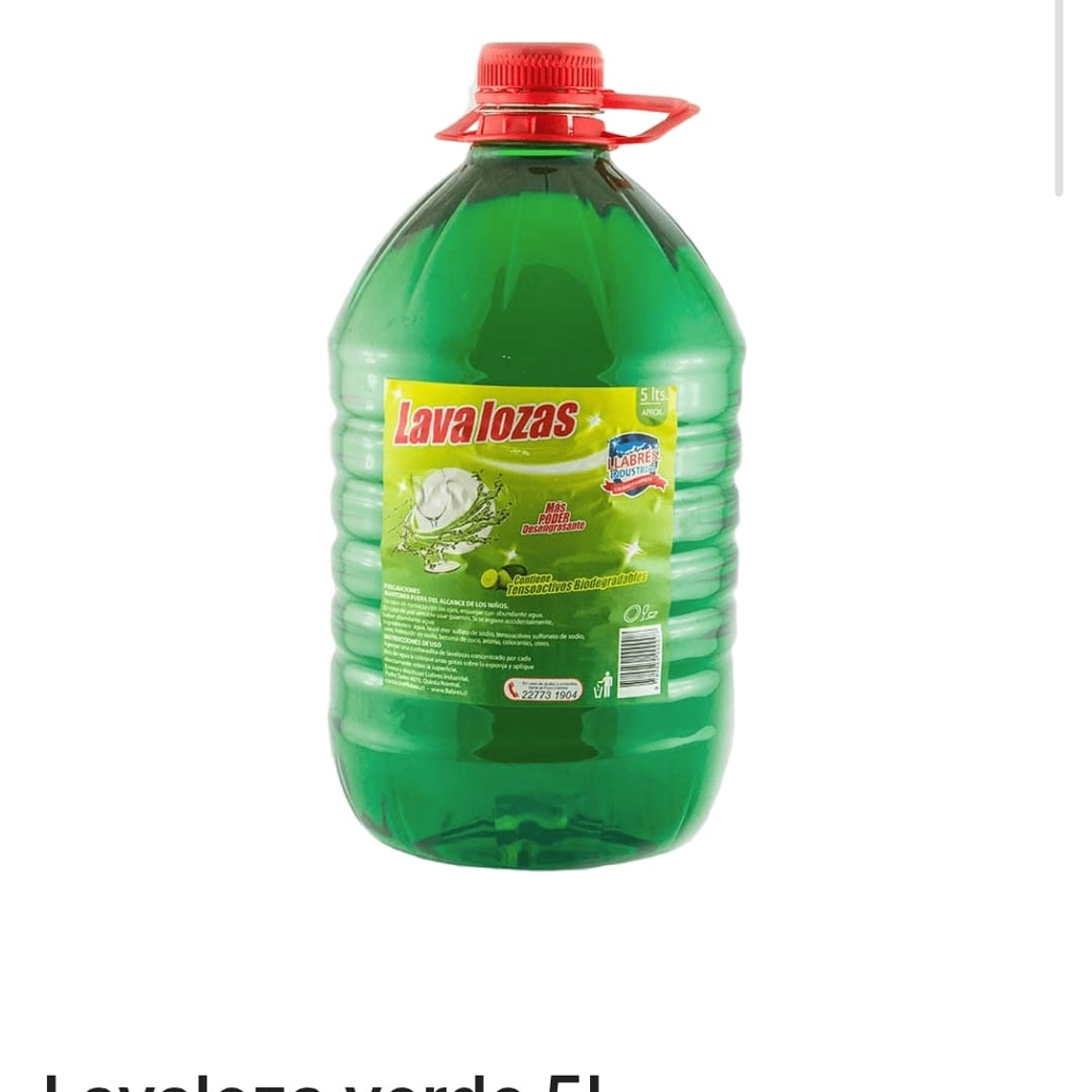 Lavalozas Llabres verde bidón de 5 litros 1