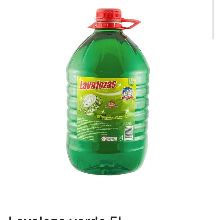 Lavalozas Llabres verde bidón de 5 litros 1