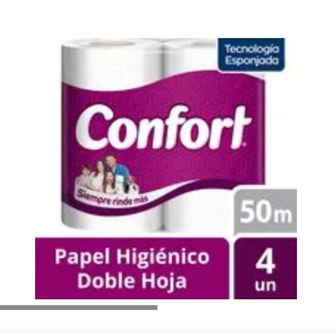 CONFORT PAPEL HIGIENICO DOBLE HOJA  4 ROLLOS X 50m 1