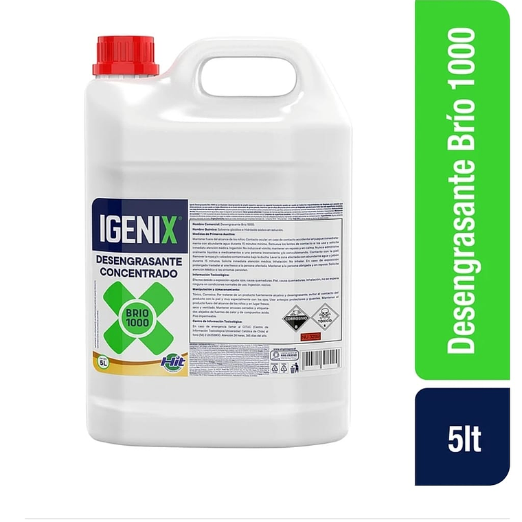 DESENGRASANTE BRIO 1000 IGENIX BIDON 5 LITROS 1