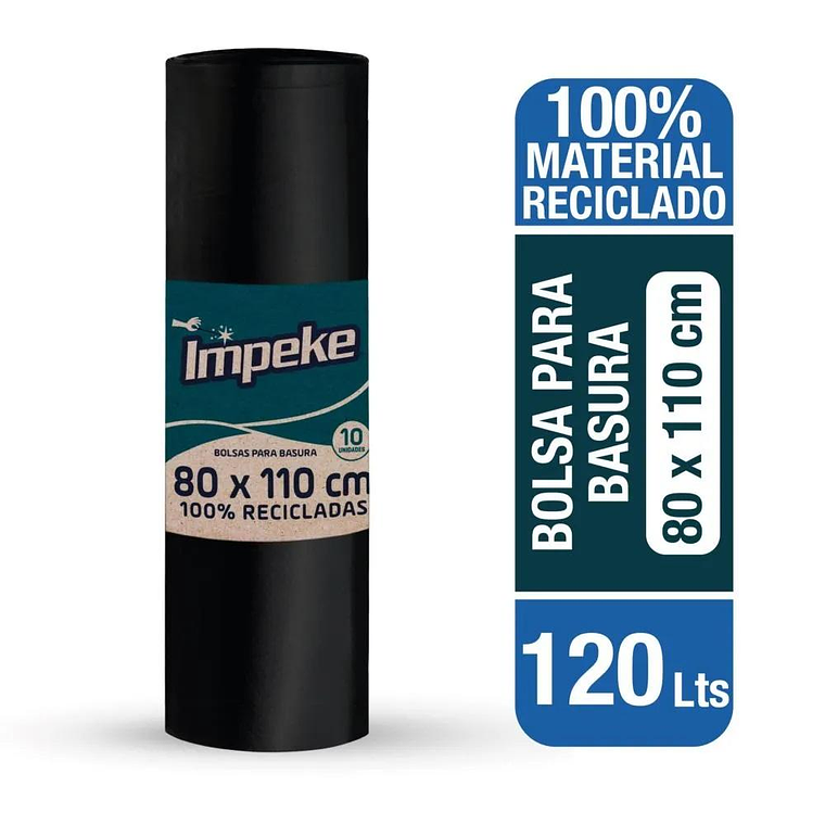 BOLSA DE BASURA TEDDY 80x110 (Rollo 10 unidades) 1