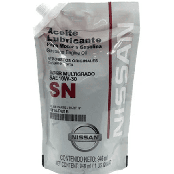 ACEITE DE MOTOR NISSAN 10W-30 1/4 