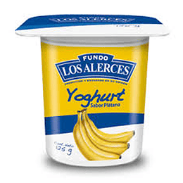 Yoghurt Platano Pack 4 X 125 Gr Los Alerces