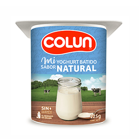 Yoghurt Batido Natural 4 X 125 Gr Colun