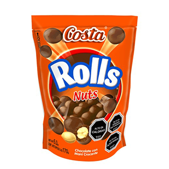 Chocolate Rolls Nuts 170 Gr Costa
