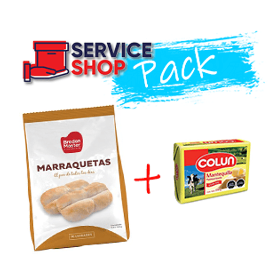 Pack Mantequilla Colún con Sal 250 Gr + Marraqueta Congelada Bolsa de 10 Unid