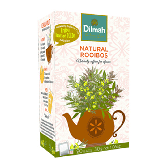 Te Infusion Rooibos Natural 20 Bolsitas Dilmah