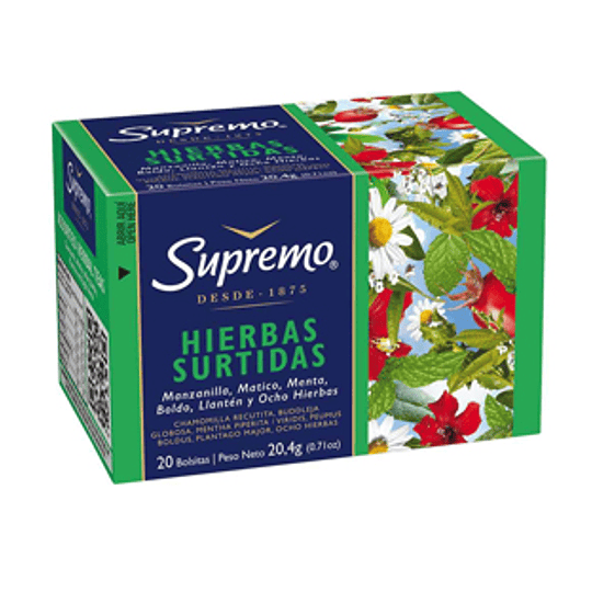 Surtido de Hierbas 20 Bolsitas Supremo