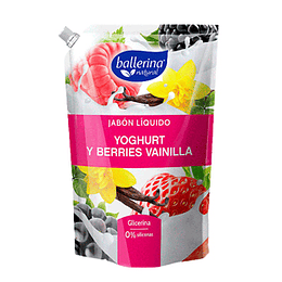Jabon Liquido Yoghurt Berries Vainilla 900 Ml Ballerina