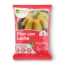 Flan con Leche Frutilla 1 Kg Macrofood