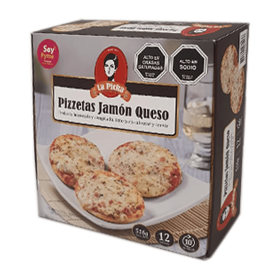 Pizzeta Jamon Queso 12 Unidades La Picha