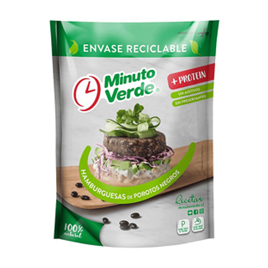 Hamburguesa Poroto Negro 100 Gr Minuto Verde