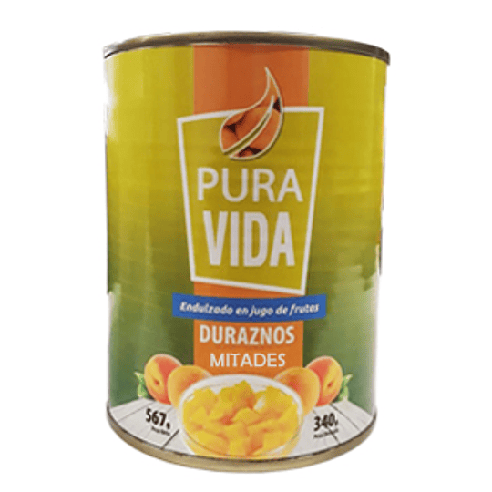 Durazno en Mitades 567 Gr Pura Vida