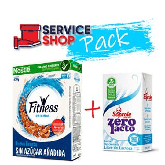 Pack Leche Des/Sin Lact 1 Lt Soprole 2 Und + Cereal Fitness 630 Gr Nestle