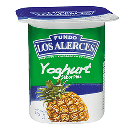 Yoghurt Piña Pack 4 X 125 Gr Los Alerces
