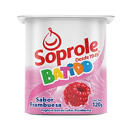 Yoghurt Batido Frambuesa Pack 4 Unidades 120 Gr Soprole