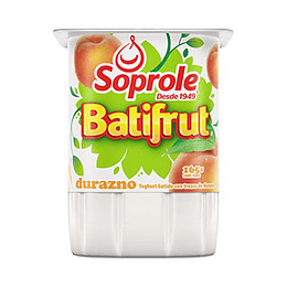 Yogurt Batifrut Durazno Pack 4 X 165 Gr Soprole