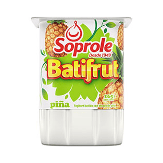 Yogurt Batifrut Piña Pack 4 X 165 Gr Soprole