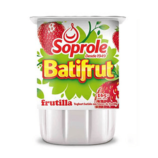 Yogurt Batifrut Frutilla Pack 4 X 165 Gr Soprole