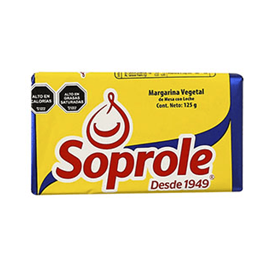 Margarina Vegetal 125 Gr Soprole