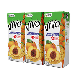 Nectar Durazno Tetra 3 Unidades 190 Ml Vivo