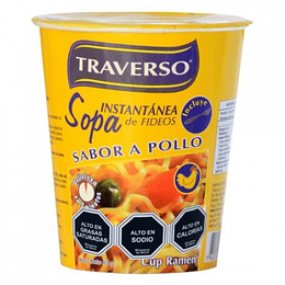 Sopa Instantanea con Fideos Sabor Pollo  65 Gr Traverso