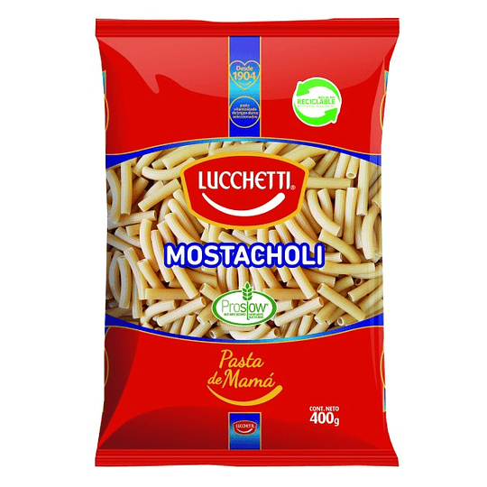 Fideos Mostacholi N° 42 400 Gr Lucchetti