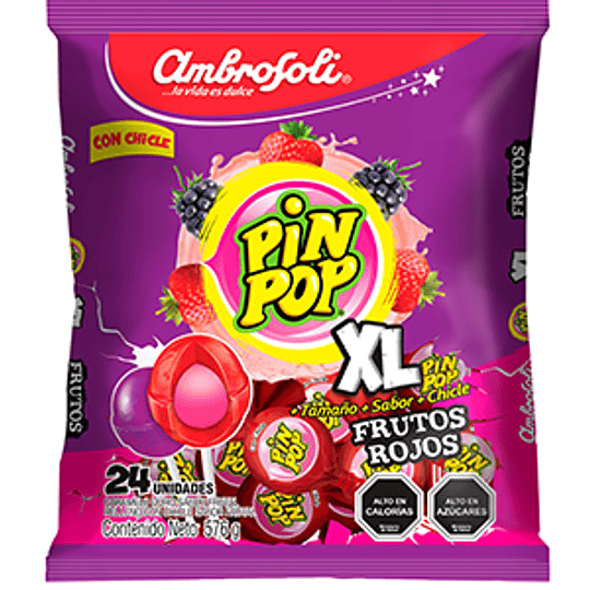 Coyac Pin Pon Con Chicle Frutos Rojos 576 Gr