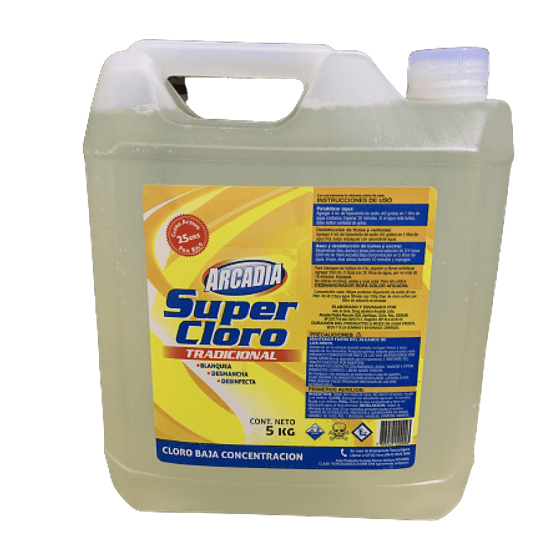 Cloro Liquido 3% Bidon 5 Lts