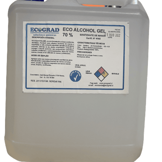 Alcohol Gel 70% 5 Lt 