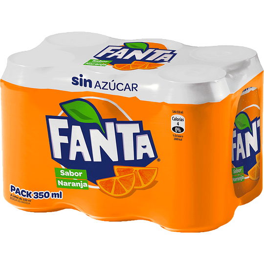 Fanta Zero Lata 350 Ml Pack 6 Unidades