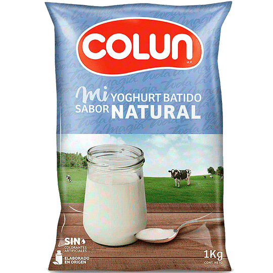 Yoghurt Batido Natural 1 Lt Colun