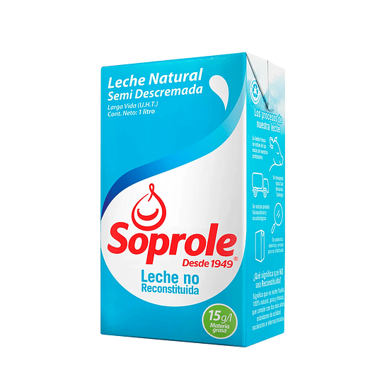 Leche Semidescremada 1 Lt Soprole