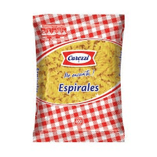 Fideos Espirales 400 Grs Carozzi