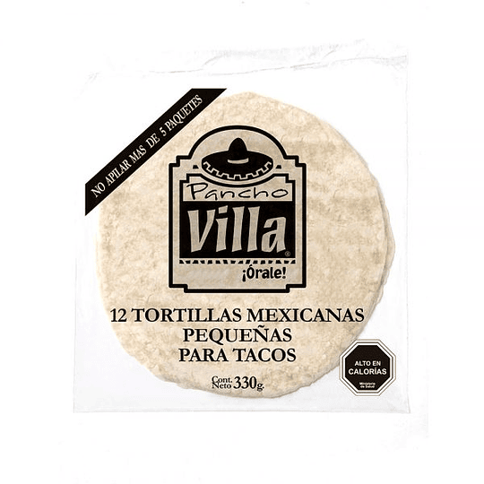 Tortillas 18 Cm, 330 g Paquete de 12 Unidades Pancho Villa