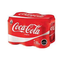 Coca Cola Lata 350 Ml Pack de 6 Unidades