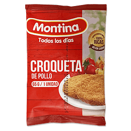 Pollo Croquetas Montina 65 grs Und.