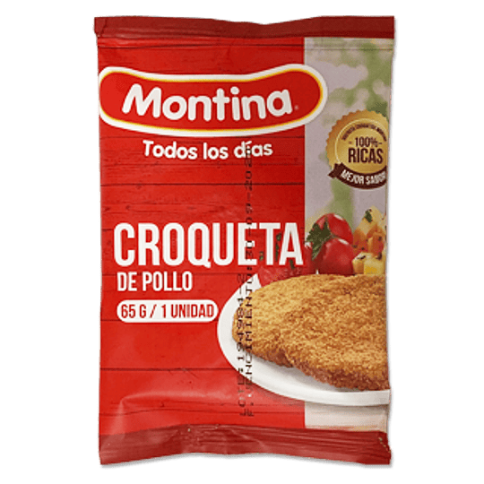 Pollo Croquetas Montina 65 grs Und.