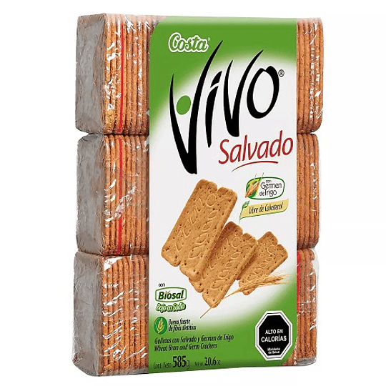 Galleta Tripack Salvado Unidad 585 Gr Vivo