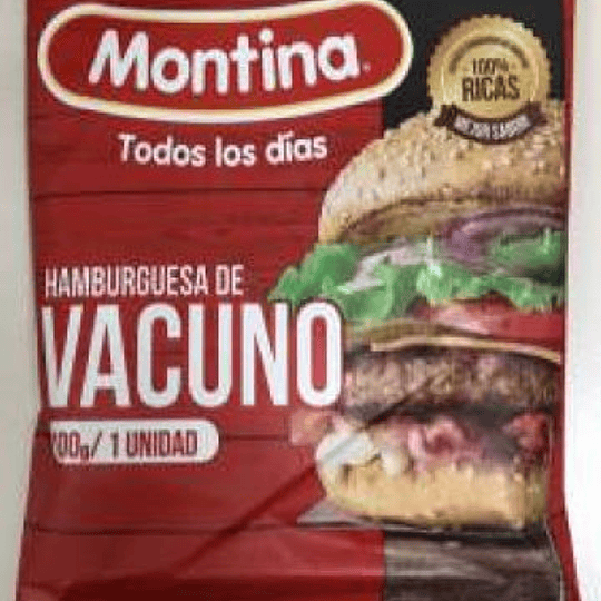 Hamburguesa Vacuno 100 Gr Montina