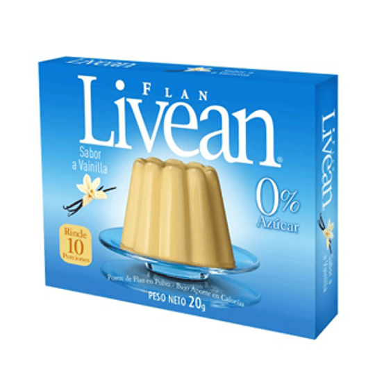 Flan en Polvo Vainilla 20 Gr Livean