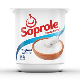 Yoghurt Aflanado Natural Pack 4 Unidades de 155 Gr Soprole