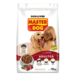 Alimento Para Perros Adultos Carne, Arroz y Vegetales 15 Kg Master Dog