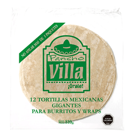 Tortilla Wrap 28 Cm Paquete 12 Unidades