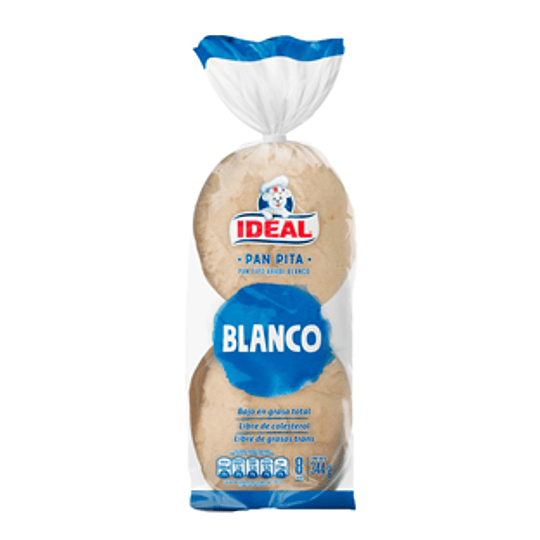 Pan de Pita Pack 8 Unidades de 344 Gr Ideal