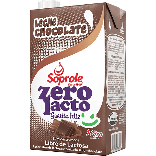 Leche Sabor Chocolate ZeroLacto 1 Lt Soprole