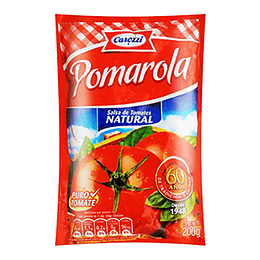Salsa de Tomate Natural Pomarola 200 Gr Carozzi
